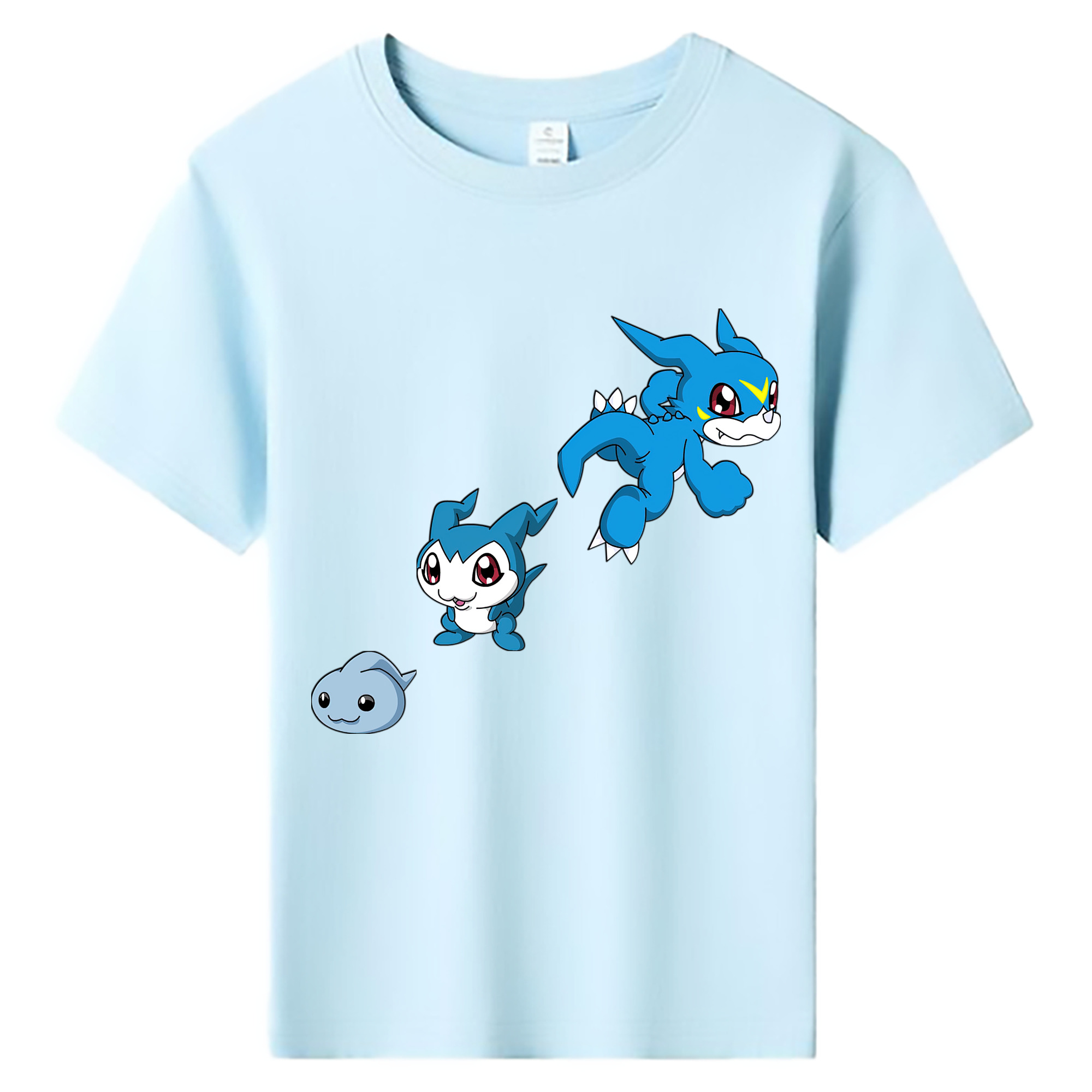 （画像用） Digimon デジタルモンスター/デジモン 綿100％キッズTシャツ（フロントプリント）